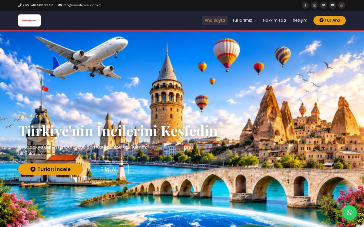 Tur & Seyahat Acentesi Sitesi