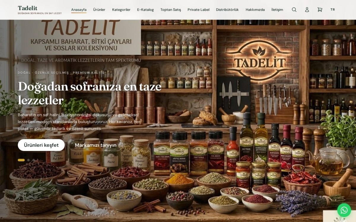 Gıda & Yöresel Ürün E-Ticaret Sitesi