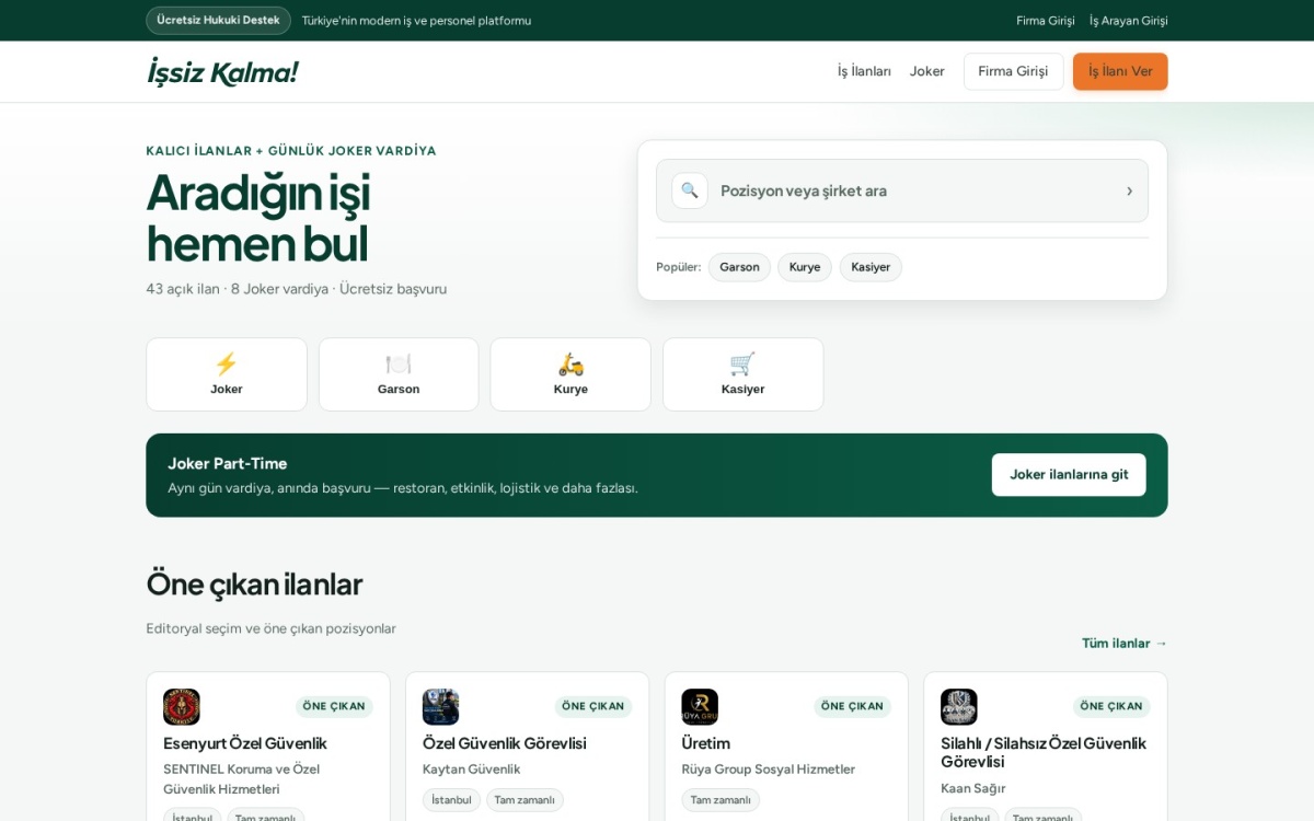 İş İlanı & Kariyer Portalı