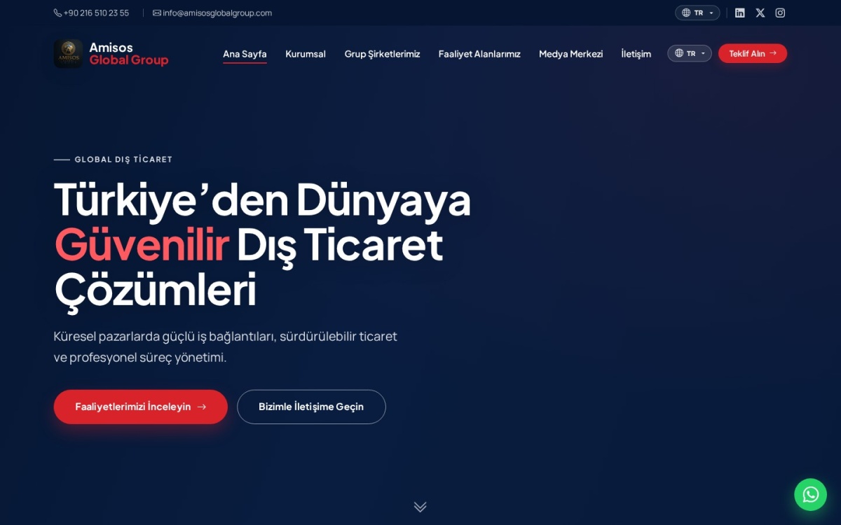 Dış Ticaret & İhracat Firma Sitesi
